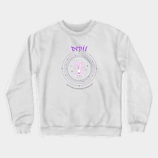 Tarot card the devil  with meaning. Crewneck Sweatshirt